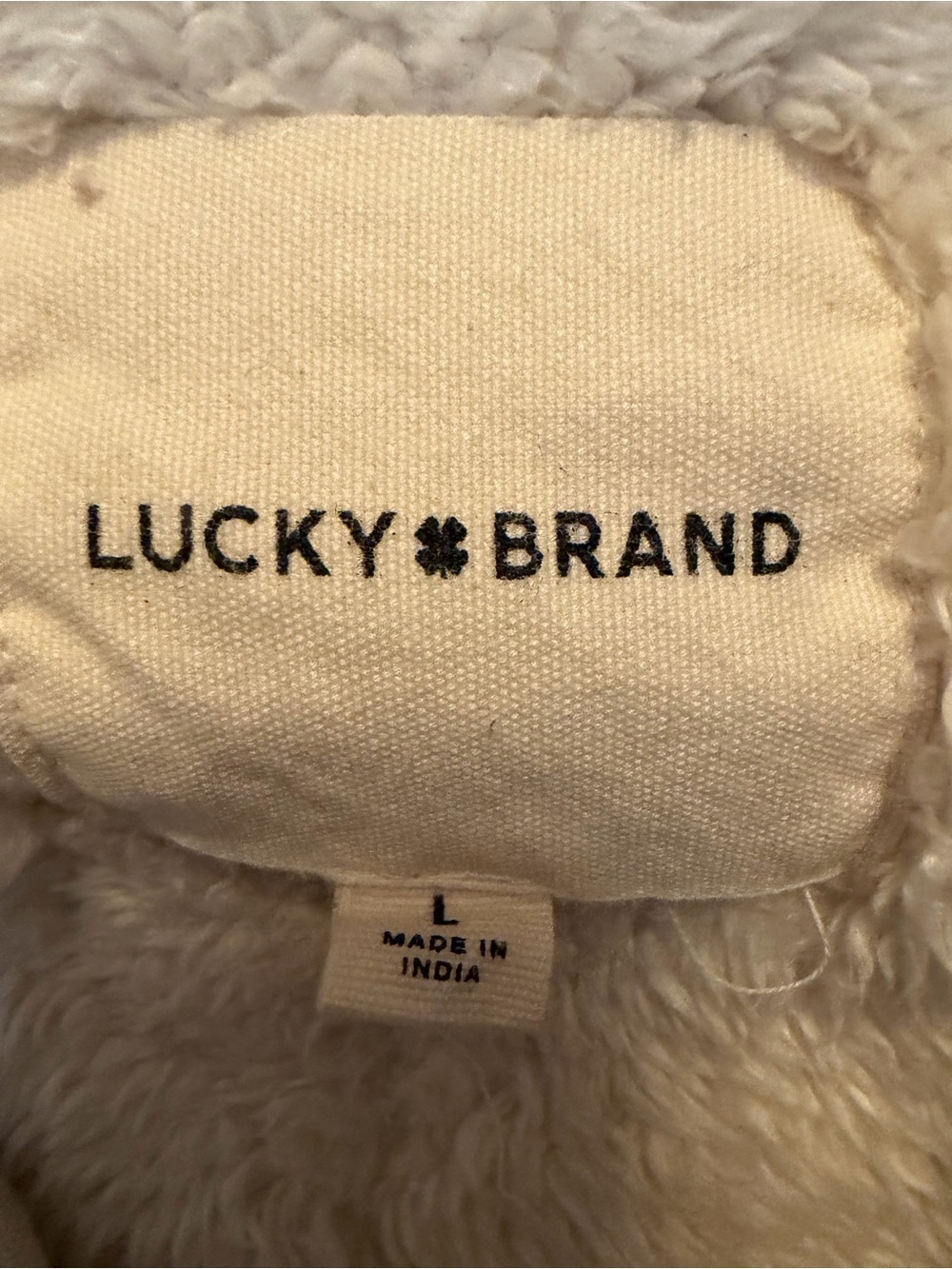 Lucky Brand Beige and Taupe Plaid Sherpa-Lined Jacket - Picture 6 of 6